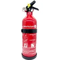 EXDINGER Pulver-Feuerlöscher Aluminium Autofeuerlöscher 'Pia' ABC mit Manometer + Halterung 1 kg, Dauerdruck, ABC-Pulver, (2-St) Dauerdrucklöscher
