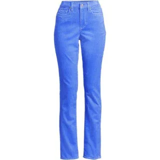 High Waist Breitcordhose Straight Fit für Damen, Damen, size: regular, Blau, by Lands' End