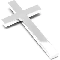 Brillibrum Wanddekoobjekt Kruzifix aus Metall versilbert Wandkreuz Silber Jesus Kreuz