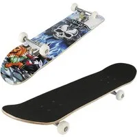 JEOBEST Skateboard Komplettes Skateboard, PU-Rädern und stabilem Ahorndeck
