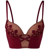 Gossard Longline-BH VIP Romanchic Push-Up Longline BH Bordeaux (Longline BH, 1-tlg., Teilspitze) verführerisch sexy
