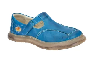 Eject 7573.005 SONY2 Damen Slipper Hellblau Blue Echtleder Gummisohle Klettve...