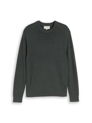 Tom Tailor - Strickpullover aus Baumwolle darkest olive melange - Gr. - XXL