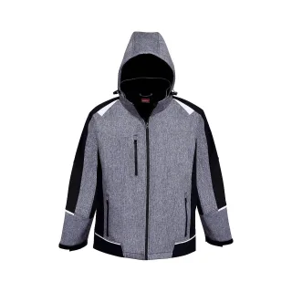Softshelljacken Good View grau meliert/schwarz - 490930GR.S