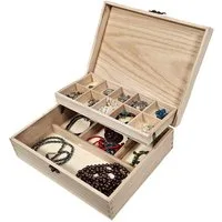 Yudu Aufbewahrungsbox Box Holzkästchen Holz Schmuckkästchen zweistöckigen