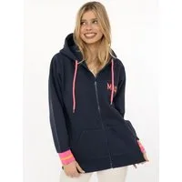Zwillingsherz Kapuzensweatjacke "Rahel" Langarm, Kapuze, Reißverschluss, modisch, Schriftzug, Taschen