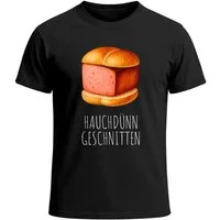 MoonWorks Print-Shirt Herren T-Shirt für das Oktoberfest Hauchdünn geschnitten Leberkas mit Print