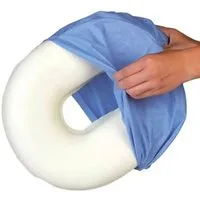 DocMed Sitzkissen Ovales Schaumkissen mit Aussparung offener Mitte, Hilft bei Hämorrhoiden, Steißbeinverletzungen Druckentlastung