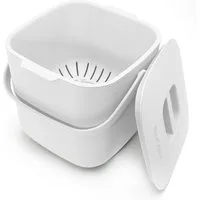 YourCasa Biomülleimer YourCasa® Biomülleimer Küche - Komposteimer für alltäglichen Biomüll, Mit Sieb, Spülmaschinenfest