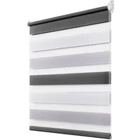 Doppelrollo ohne Bohren, Weiß-Beige-Braun/Weiß-Grau-Anthrazit, OUBO, Lichtdurchlässig Rollo für Fenster & Tür, Klemmfix, Klemmträger, Lichtschutz schnelle und einfache Montage mit beiliegendem