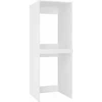 ibonto Waschmaschinenumbauschrank Waschturm für Waschmaschine & Trockner weiß 64x180x64 cm
