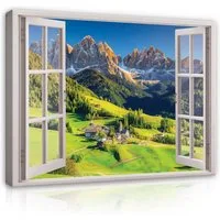 Wallarena Leinwandbild Natur Grün - Modern - Schlafzimmer, Natur, 80x60x2cm