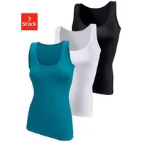 Vivance Active by Lascana Unterhemd (3er-Pack) aus weicher Microfaser, Tanktop, Unterziehshirt