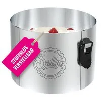 Sallys Tortenring Sallys Mini Tortenring (12-18 cm) aus robustem Edelstahl, rostfrei