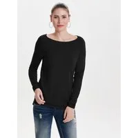 ONLY Longpullover ONLMILA LACY L/S LONG PULLOVER KNT NOOS mit weitem Rundhalsausschnitt