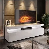 ALLHOUSE24 Lowboard MILANO 180 cm Breite TV Schrank Hochglanz Unterschrank BERLIN (1x TV Schrank), Breite 180 cm