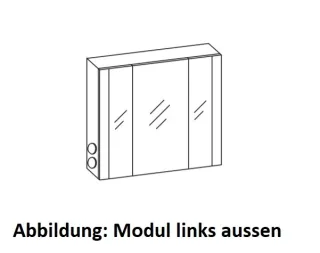 Artiqua LED-Spiegelschrank , Quarzgrau Hochglanz Touch, 071-SET-2-82-UN-172 071-SET-2-82-UN-172
