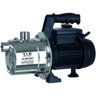 T.I.P. GP 3000 INOX Gartenpumpe 30111 - Edelstahl, 2.950 l/h, 42 m Förderhöhe, 550 W, Jet-System, Überlastschutz