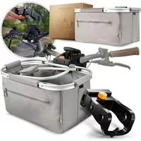 BURI Fahrradtasche Lenkerkorb vorne E-Bike Korb 26L Klicksystem Airtag Versteck Schloss