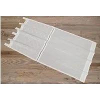 matches21 HOME & HOBBY Scheibengardine Scheiben-Gardine Spitze Landhaus-Stil lang 45 x 90 cm Baumwolle (1 St), Schlaufen, Kurz-Gardinen als blickdichter Wohnzimmer Vorhang Küchen-Gardine