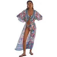Love & Roses Strandkleid Love & Roses Kaftan Überwurf in Midilänge (1-tlg)
