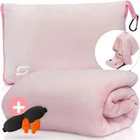 Styngard Reisekissen Toronto, 2 in 1 Verwandlungsdecke mit Fußtasche