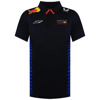 Red Bull Racing F1 2024 Max Verstappen Team Herren Polo-Shirt in Marineblau