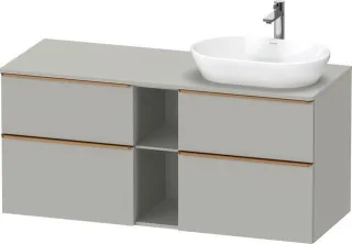 Duravit D-Neo Konsolenwaschtischunterbau wandhängend Betongrau Matt 1400x550x664 mm - DE4970R0407000 DE4970R04070000