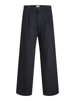 JACK&JONES - JPSTBILL RHINE PLEATED CHINO dark navy - Gr. - 32