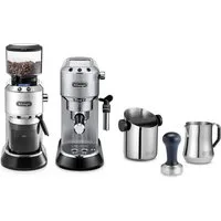De'Longhi Espressomaschine Dedica Barista Pack ECKG6821.M - Siebträger, Kaffemühle & Zubehör, Barista Bundle inkl. Tamper, Milchkännchen und Knock-Box