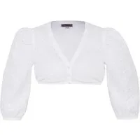 MarJo Dirndlbluse Dirndlbluse Wallgau weiß