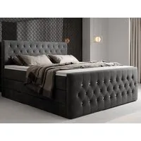 wonello Boxspringbett Sira, mit Bettkasten, Matratzen und wonello premium Topper, Samt + Kristalle