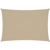 vidaXL Sonnensegel Sonnensegel Oxford-Gewebe Rechteckig 3x5 m Beige, (1-tlg)