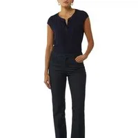 comma Blusenshirt mit geschlitztem Rundhals, Satin-Optik