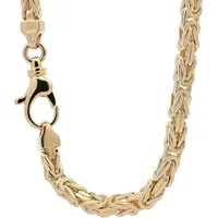 HOPLO Königskette Goldkette Königskette Länge 21cm - Breite 3,5mm - 750-18 Karat Gold, Made in Germany
