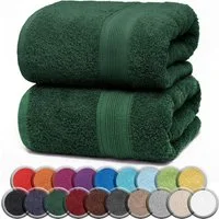 NatureMark Saunatuch Frottier Saunatücher 80x200cm, 100% Baumwolle (2-St), Premium Qualität SAUNATUCH Sauna-Handtuch, 80x200cm, Dunkel grün