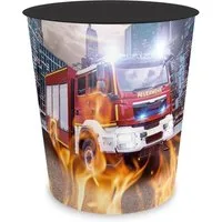 itenga Papierkorb itenga Papierkorb für Kinder - Motiv Feuerwehr - ca. 11 Liter