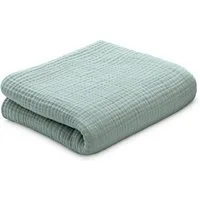 Ehrenkind Tagesdecke Sofadecke aus 100 % Bio-Baumwolle, 4-lagiger Musselin mit natürlicher Crinkle-Optik