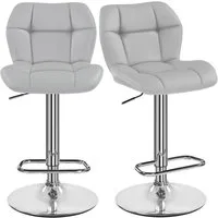 Yaheetech Barhocker 360° Drehbare Hocker mit Fußstütze (2 St), 1/2/4/6er-Set Barstühle Küchenstühle Bistrohocker höhenverstellbar