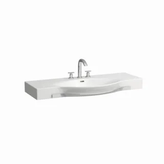 LAUFEN Palace Waschtisch 8127040001041 120 x 51 cm, weiß, ungeschnitten, 1 Hahnloch