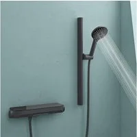 doporro Duschsystem Duscharmatur mit Handbrause geeignet auch für Badewanne Duschsystem9, 3 Strahlart(en)