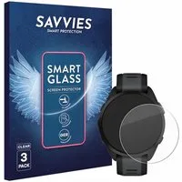 Savvies Displayschutzglas Schutzglas Panzer für Garmin Forerunner 165, 3 Stück, Schutzfolie Display Schutz Glas Folie klar