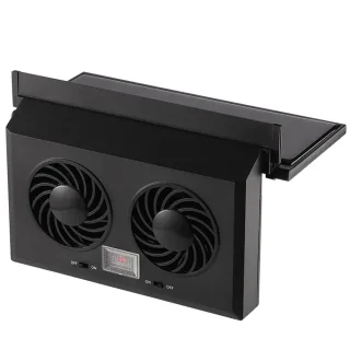 Solar-Powered Light-Controlled Exhaust Fan Dual-fan Car Cooling Powerful Air Circulation for Sedans SUVs Van Trucks