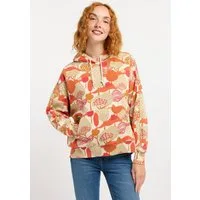 Ragwear Kapuzensweatshirt PIRITA PRINT mit Rundhalsausschnitt und Kordelverschluss, normale Schnittform
