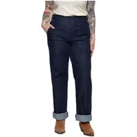 QueenKerosin Straight-Jeans Josie mit Cinch-Back