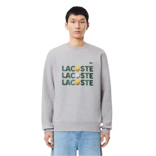 Lacoste - Sweatshirt für Herren/Damen Unisex, Rundhalsausschnitt, Fleece (Silbergrau)
