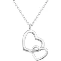 ALEXANDER YORK Kette mit Anhänger HERZ in HERZ mit Zirkonia, 2-tlg., 925 Sterling Silber
