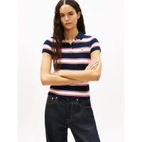 Tommy Jeans Poloshirt TJW SLIM RIB SS POLO mit gerippter Struktur