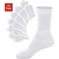 Go in Tennissocken Damen Herren Kinder Sportsocken uni aus Atmungsaktiver Baumwolle (Packung, 12-Paar, Großpackung) mit Frottee, mit verstärkter Ferse & Spitze