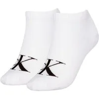 Calvin Klein Jeans Sneakersocken CKJ WOMEN SNEAKER MONOGRAM (2 Paar) Rippenbündchen, Logostickerei vorn